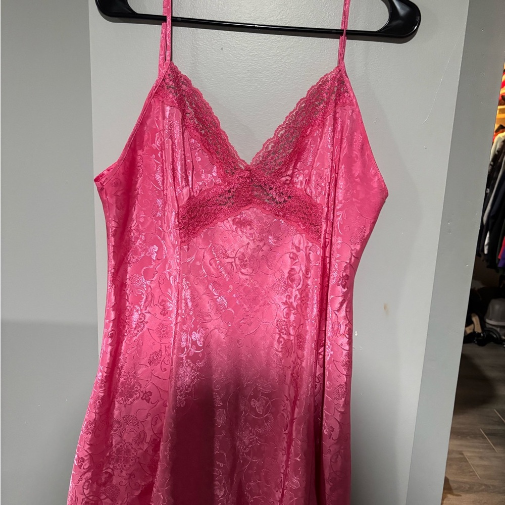 Adonna Vibrant Pink Lace Chemise